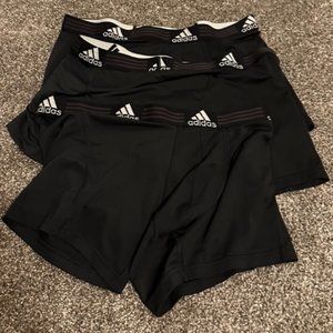 Adidas Men's Climalite Athletic Black Boxer Briefs Size L 3-Pack